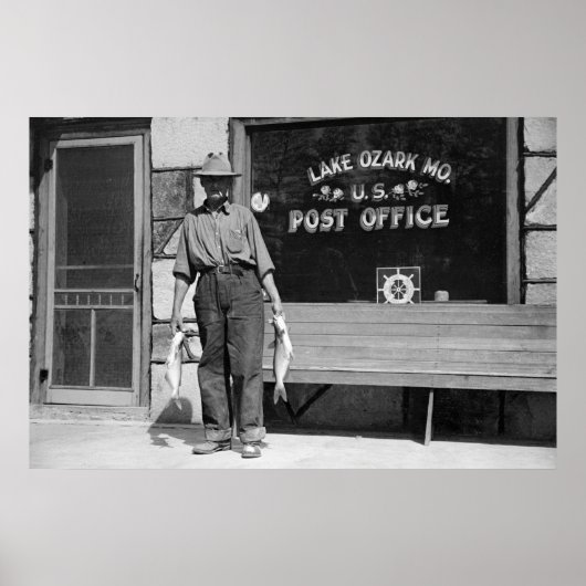 オザーク湖漁師, 1930年代 ポスター (正面)