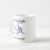 オザーク湖 ミズーリ州 地図 座標 コーヒーマグカップ (正面左)