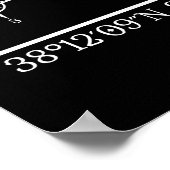 オザーク湖 ミズーリ州 地図 座標 ポスター (角)