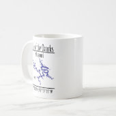 オザーク湖 ミズーリ州 座標マップ コーヒー コーヒーマグカップ (正面左)