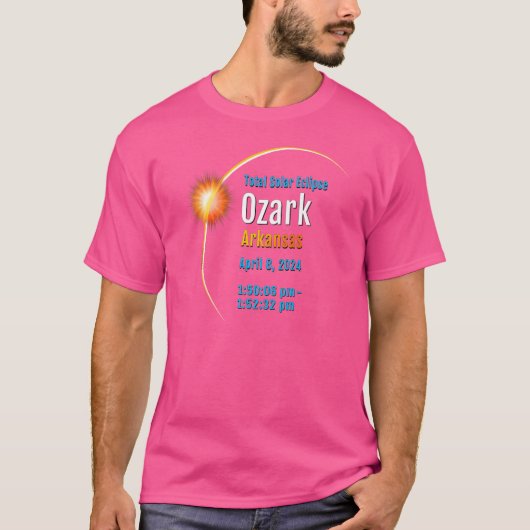 オザーク・アーカンソー太陽のスAr皆既食2024 1 Tシャツ (正面)