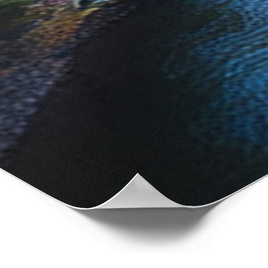 オザ素晴らしーク湖の夕日の写真 ポスター (角)