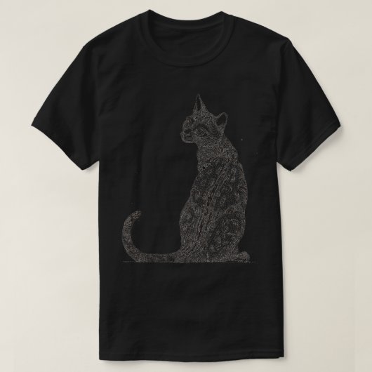 オシカットタビーキャット Tシャツ (デザイン正面)