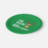 オシカ60誕生日紙プレート ペーパープレート (アングル)
