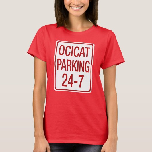 オシキャット駐車場 Tシャツ (正面)