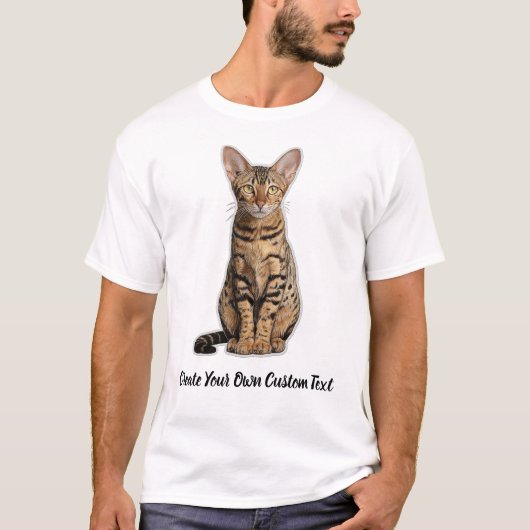 オシキャット オリジナルカスタムテキスト作成 Tシャツ (正面)