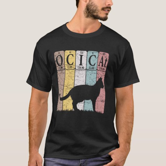 オシキャット 元素周期表 Tシャツ (正面)