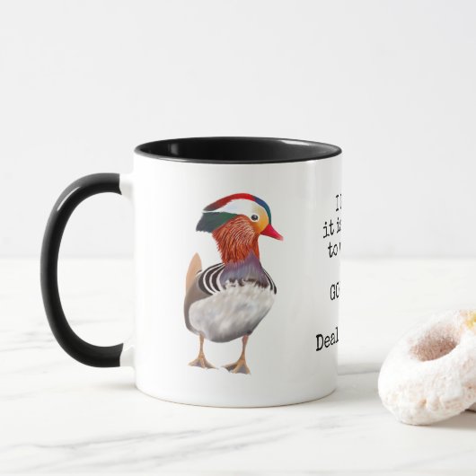 オシドリ 鳥好き マグカップ (ドーナツ)