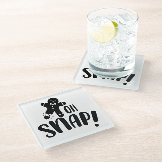 オシャッとジンジャーブレッド ガラスコースター (アングル)