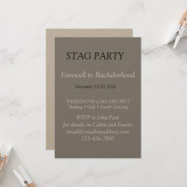 **オシャレでカッコいい独身最後の夜の誘い** 招待状