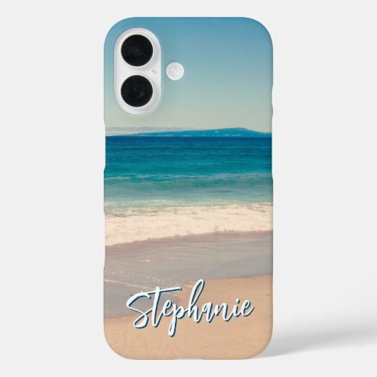 オシャレなビーチフォト ブルー Case-Mate iPhoneケース (裏面)