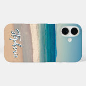 オシャレなビーチフォト ブルー Case-Mate iPhoneケース (裏面 (横))