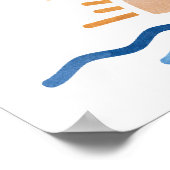 オシャレなビーチ ウェディングシャワー ウェルカムサイン ポスター (角)