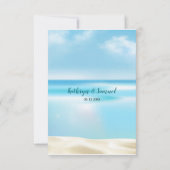 オシャレなビーチ フェアライト ウェディング 挿入カード 披露宴 招待状 (裏面)
