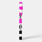 オシャレなホットピンクとブラックゼブラプリント Case-Mate iPhoneケース (裏面 / 右)