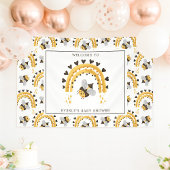 オシャレな虹色のミツバチとハチの赤ちゃん歓迎会 横断幕