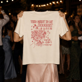 オシャレなTシャツブーケのカスタム ウェディング & バチェラー Tシャツ