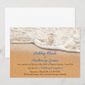 オシャンビーチでの結婚披露宴のみ 招待状 (正面/裏面)