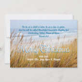 オシャンビーチの砂丘 メリークリスマス キリスト教のカード 招待状 (正面)