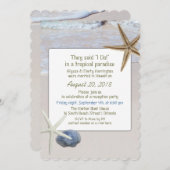 オシャンビーチスターフィッシュウェディングレセプションのみ 招待状 (正面/裏面)