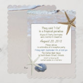 オシャンビーチスターフィッシュウェディングレセプション 招待状 (正面/裏面)