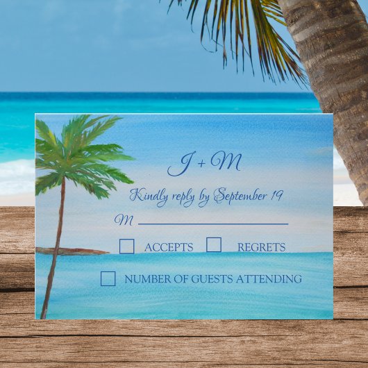 オシャンビーチトロピカル50周年結婚記念日出欠確認 出欠カード