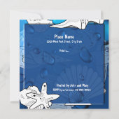 オシャンビーチバースデーパーティー シーシェル カスタム インビテ 招待状 (裏面)