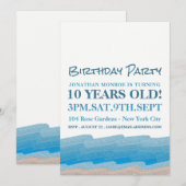 オシャンビーチバースデーパーティー 招待状 (正面/裏面)