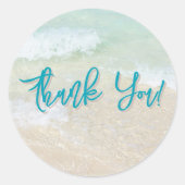 オシャンビーチラウンドサンキューステッカー ラウンドシール (正面)