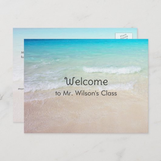 オシャンビーチ ウェルカムトゥスクール ポストカード (正面/裏面)