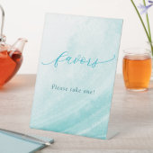 オシャンビーチ ティールブルー 景品 どうぞおひとつ 台座サイン (インサイチュ)