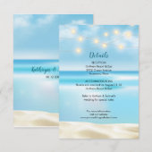 オシャンビーチ フェアリーライト ウェディング 挿入 受付 招待状 (正面/裏面)