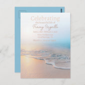 オシャンレジビーチ葬儀のお祝い ポストカード (正面/裏面)