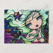 オシャン コーラル リーフ スターフィッシュ マーメイド ファンタジー ポストカード (正面)