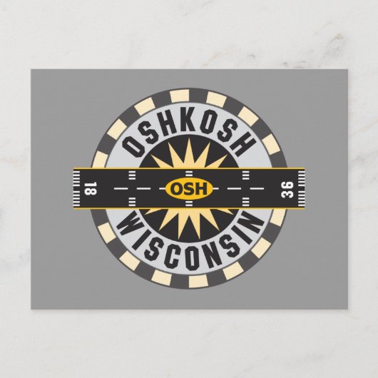 オシュコシWI OSH空港 ポストカード (正面)