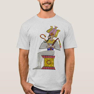 オシリスエジプトフォークダブルグラフィック Tシャツ