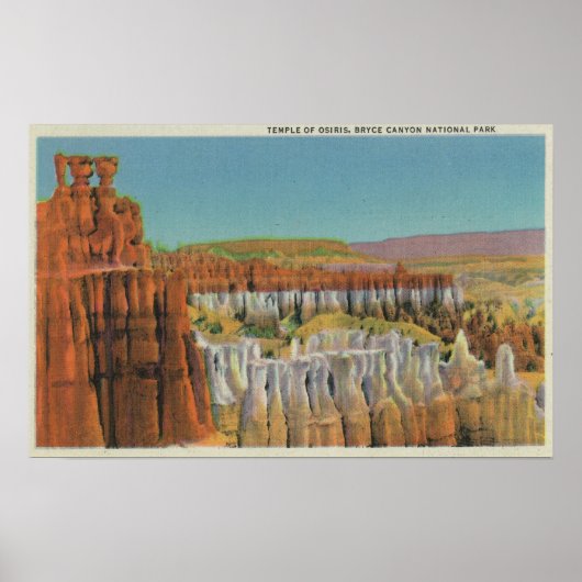 オシリス神殿の眺め ポスター (正面)