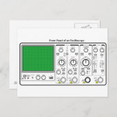 オシロスコープ電圧テスタの前面パネル ポストカード (正面/裏面)