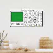 オシロスコープ電圧試験装置の前面パネル ポスター (キッチン)