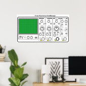 オシロスコープ電圧試験装置の前面パネル ポスター (ホームオフィス)