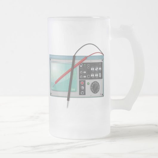 オシロスコープ フロストグラスビールジョッキ (右)