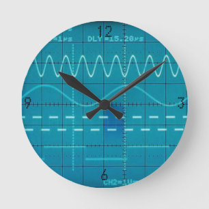 オシロスコープ ラウンド壁時計