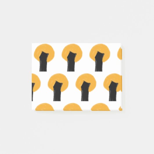 オシンプルレンジブラックツリー水彩画カスタム像 ポストイット (正面)