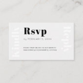 オシンプルンモダンライのwebサイトrsvp エンクロージャーカード (正面)