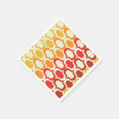 オジグラデーションーの模様(オレンジ、ミカン、赤) スタンダードカクテルナプキン (角)