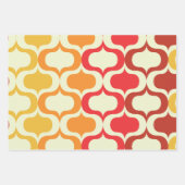 オジグラデーションーの模様(オレンジ、ミカン、赤) ラッピングペーパーシート (正面3)