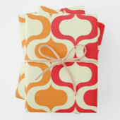 オジグラデーションーの模様(オレンジ、ミカン、赤) ラッピングペーパーシート (インサイチュ)