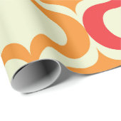 オジグラデーションーの模様(オレンジ、ミカン、赤) ラッピングペーパー (ロールコーナー)