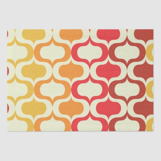 オジグラデーションーの模様（オレンジ、ミカン、赤） 薄葉紙 (正面)