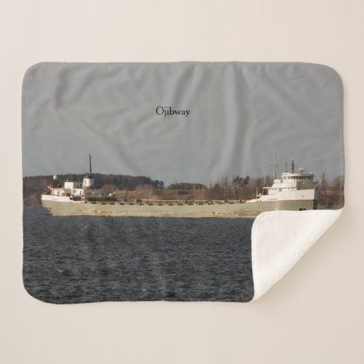 オジブウェイシェルパ毛布 シェルパブランケット (正面(横))